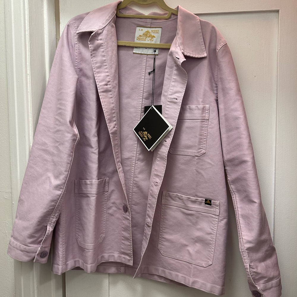 NWT Le Mont Saint Michel Lilac chore work jacket size 48